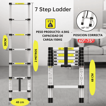 Escalera telescópica extensible 2 Metros