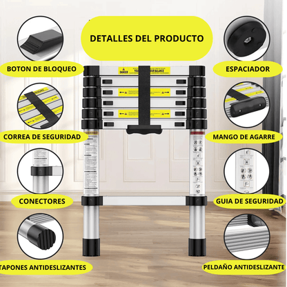 Escalera telescópica extensible 2 Metros